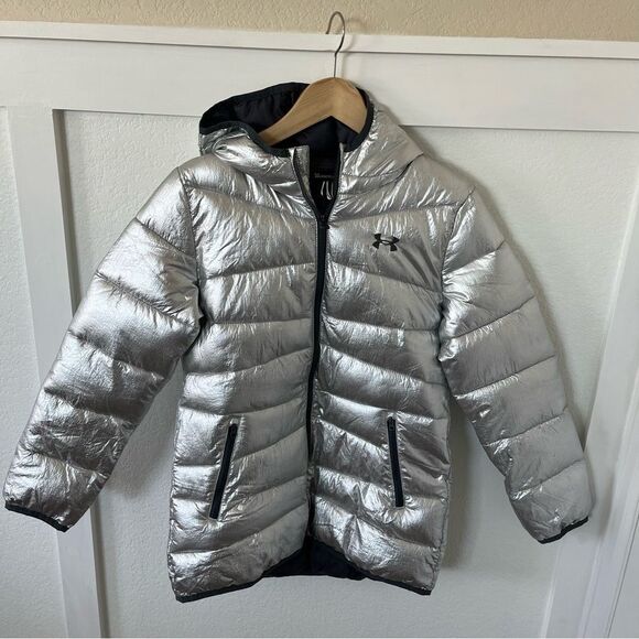Under Armour Youth Large Puffer Hooded Jacket - Picture 1 of 9